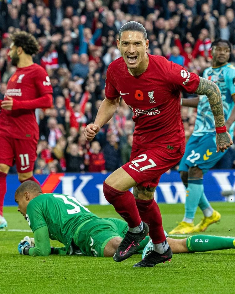 Liverpool Taklukkan Southampton 3-1, Darwin Nunez Cetak Dua Gol, Naik ke Posisi Enam Klasemen